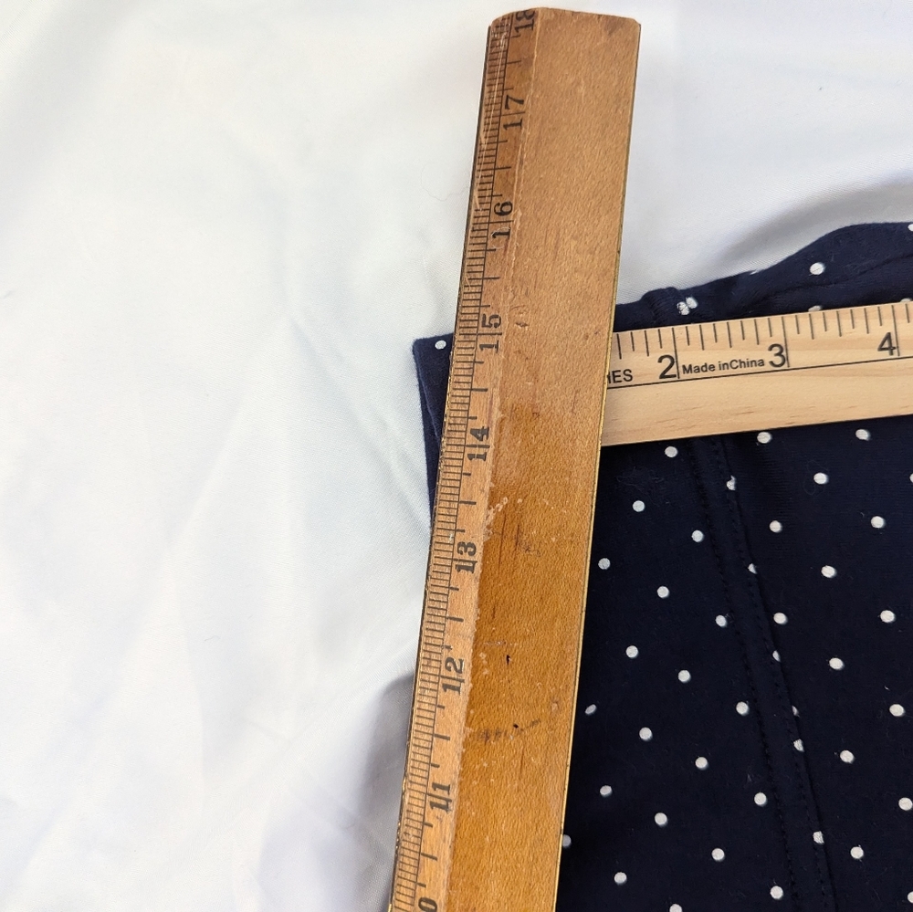 Lands End M Capri Polka Dot Vacation Hidden Zip pocket Comfort Stretch Casual - Picture 6 of 12
